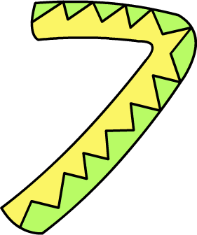 Number Shape for "7" mnemonic: Boomerang